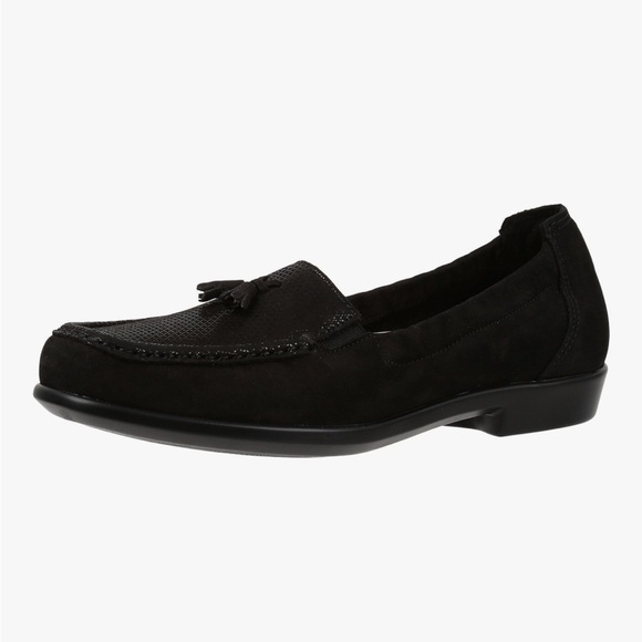 SAS Hope Onyx loafers shoes suede leather 10N black - Picture 1 of 8